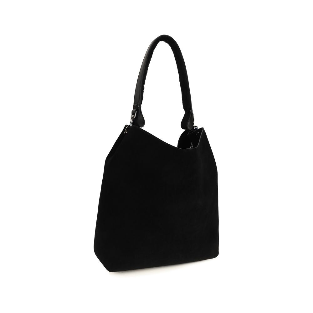 Vivienne Westwood Black Suede Leather Shoulder Bag - Luxury Redefined