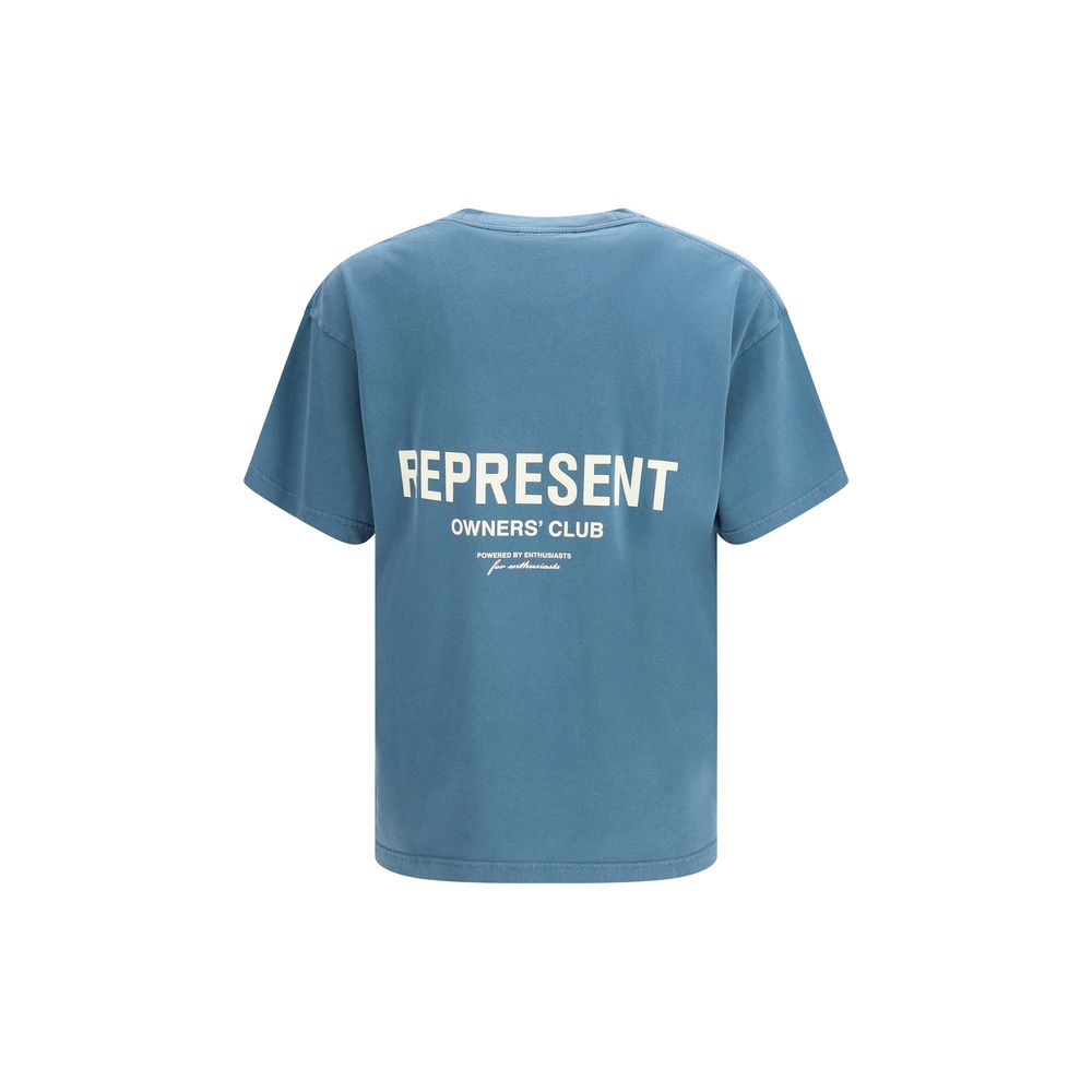 Represent Blue Cotton T-Shirt - Timeless Luxury Essential