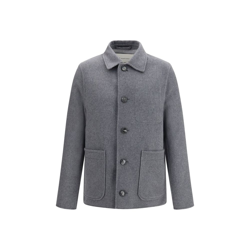 Ami Paris Gray Wool and Cashmere Boule Jacket - Timeless Elegance