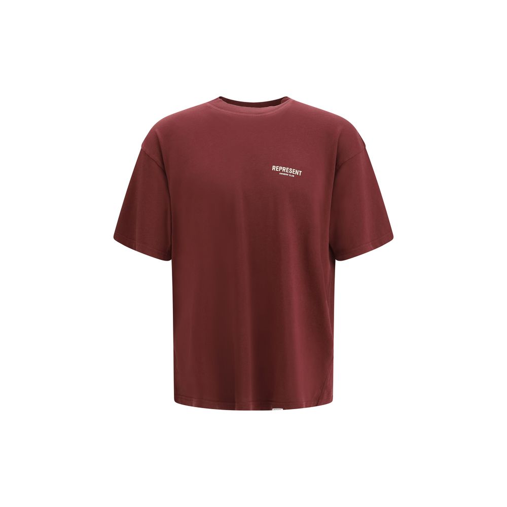 Represent Bordeaux Cotton T-Shirt - Essential Luxury for All
