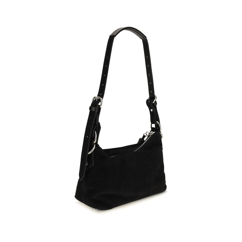 Vivienne Westwood Black Suede Leather Shoulder Bag - Timeless Elegance