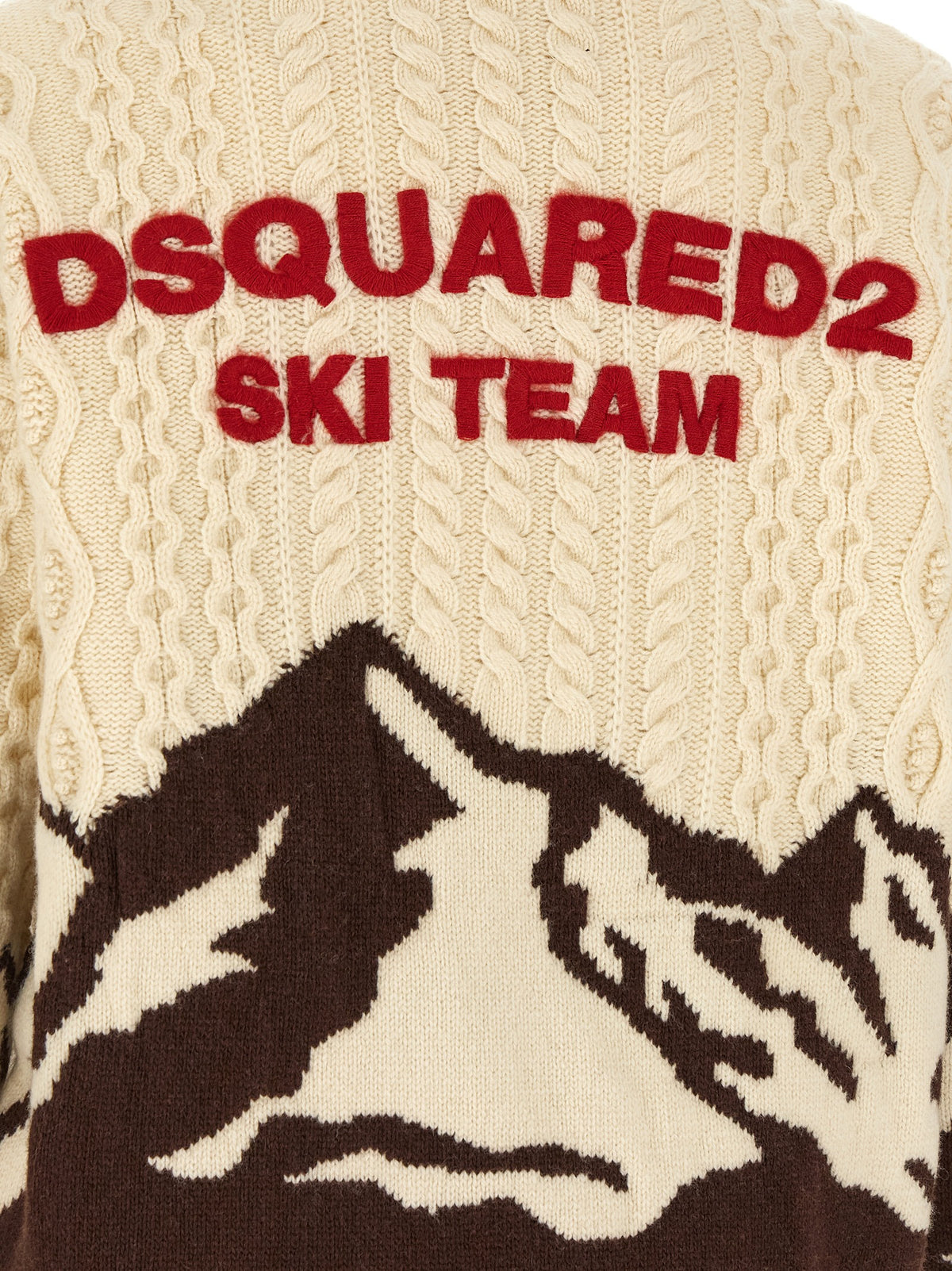 Indulge in the DSQUARED2 Multicolor Wool Cardigan, a masterpiece of luxury and craftsmanship, perfect for elevating your après-ski style with sophistication and warmth.