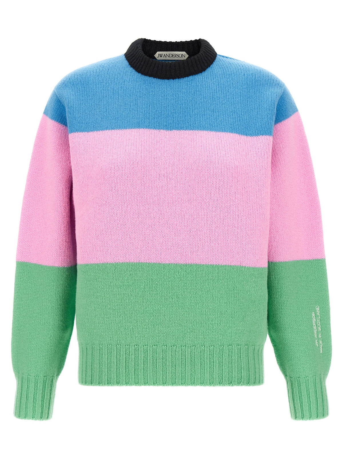Indulge in the artistry of the J.W.Anderson Multicolor Wool Cardigan, a bold expression of contemporary design crafted from pure wool, embodying luxury and sophistication.