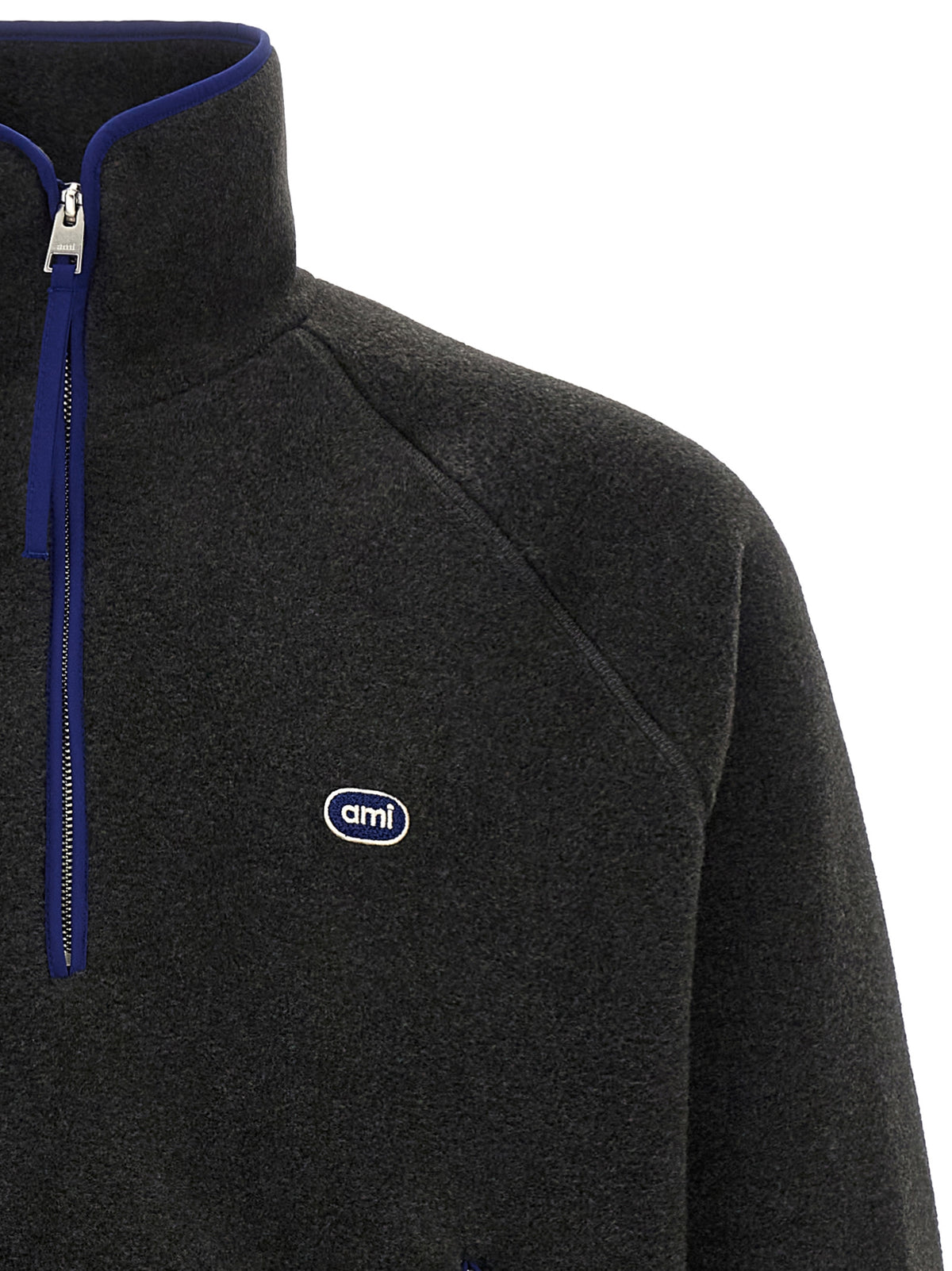 Indulge in the AMI PARIS Gray Polyester Sweatshirt, where exquisite craftsmanship meets modern elegance, perfect for those who embrace luxury in every moment.