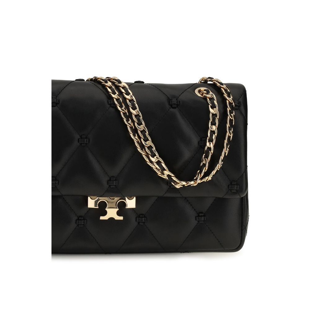 Tory Burch Black Lamb Ovis Aries Shoulder Bag - Timeless Elegance