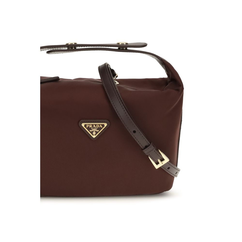 Prada Chérie Mini Handbag - Luxury Re-Nylon Elegance in Bordeaux