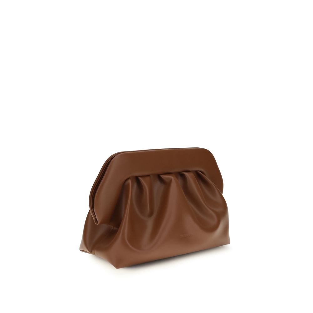THEMOIRè Brown Vegan Leather Clutch Bag - Timeless Elegance