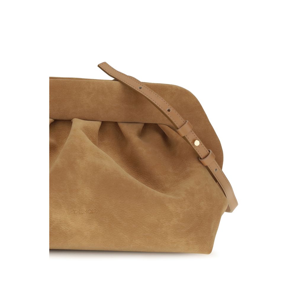 THEMOIRè Beige Suede Leather Clutch Bag - Timeless Luxury Redefined