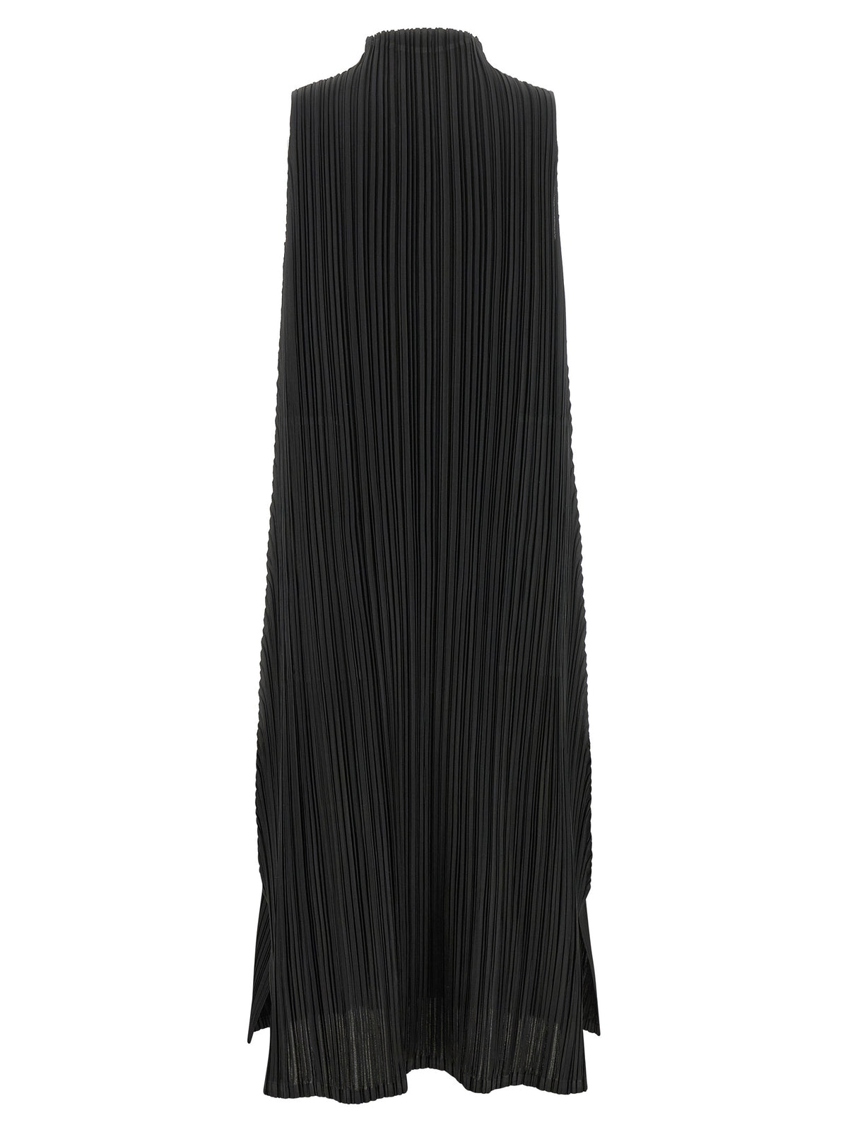 PLEATS PLEASE ISSEY MIYAKE Black Midi Dress - Timeless Luxury