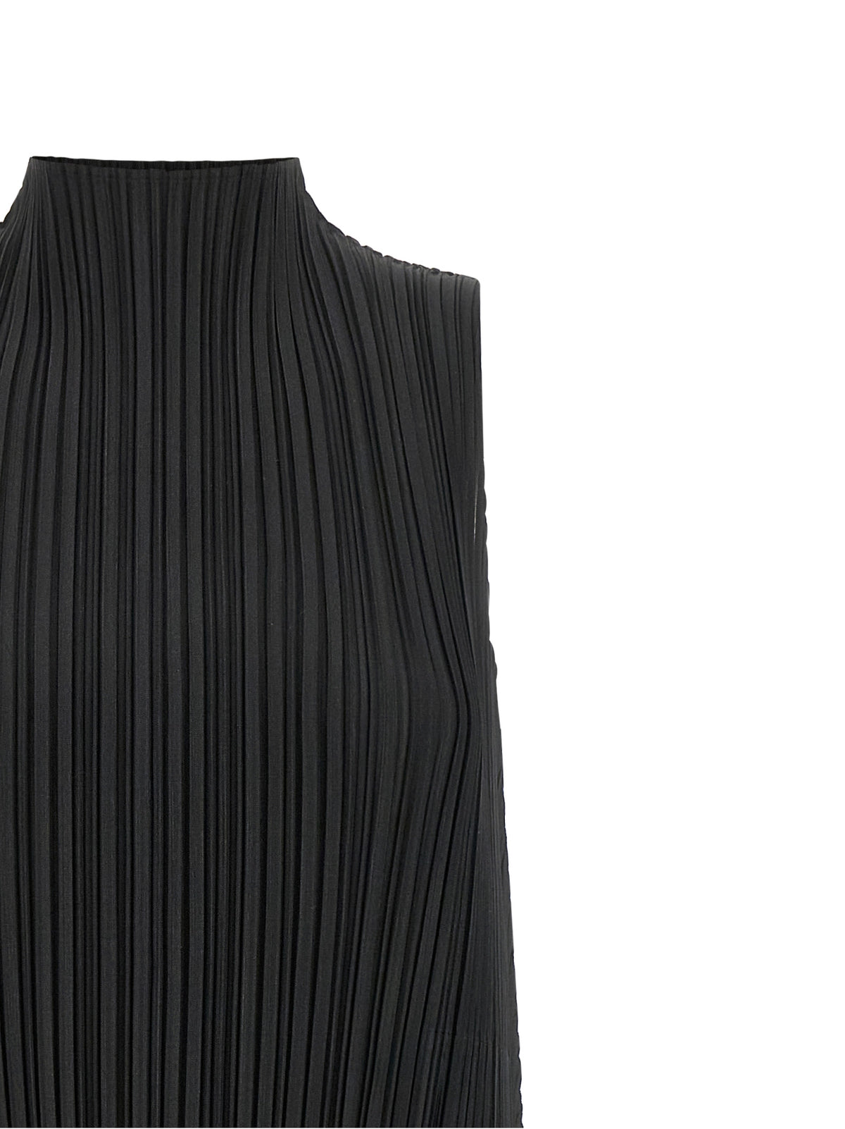 PLEATS PLEASE ISSEY MIYAKE Black Midi Dress - Timeless Luxury