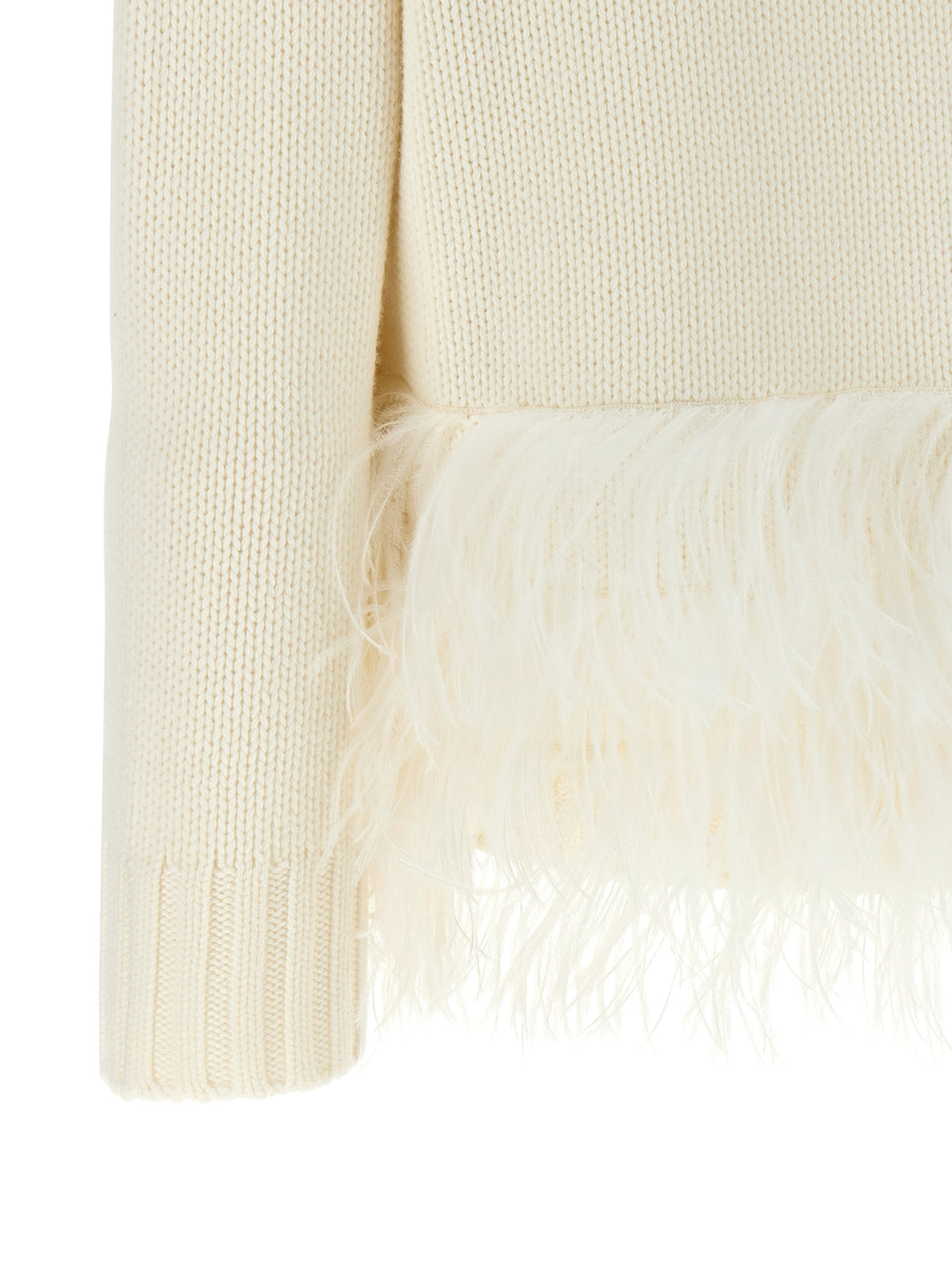 Fabiana Filippi White Virgin Wool Cardigan - Timeless Luxury