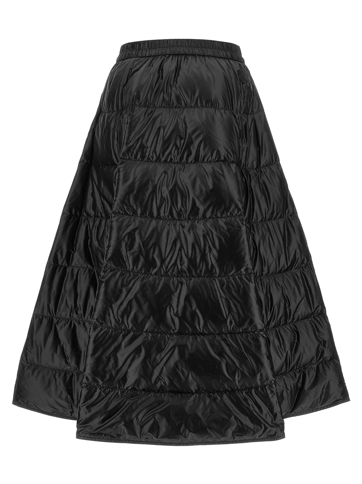Moncler Black Polyamide Midi Skirt - Luxurious Tailoring Elegance