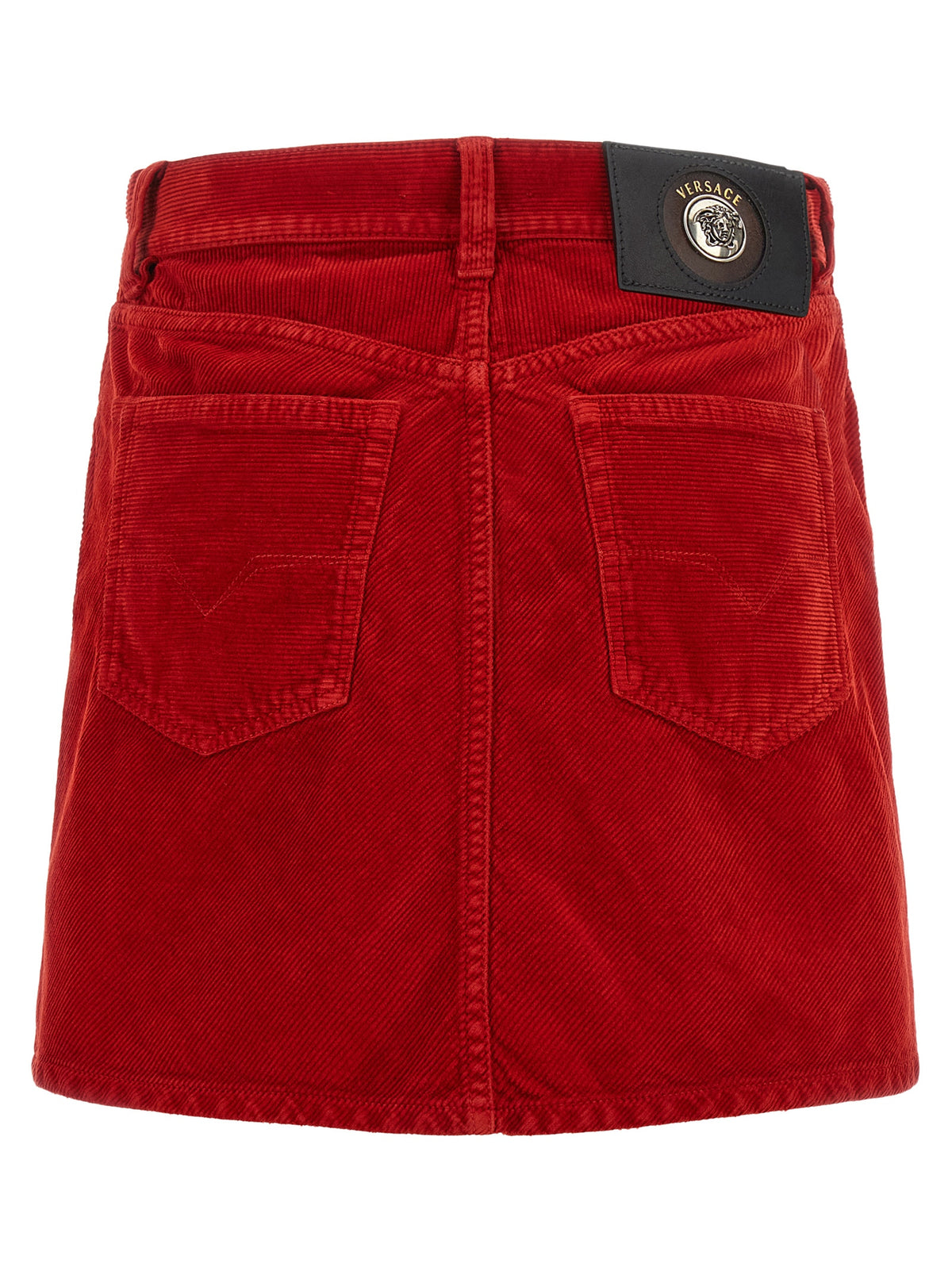 Versace Red Cotton Long Skirt - Timeless Elegance Redefined