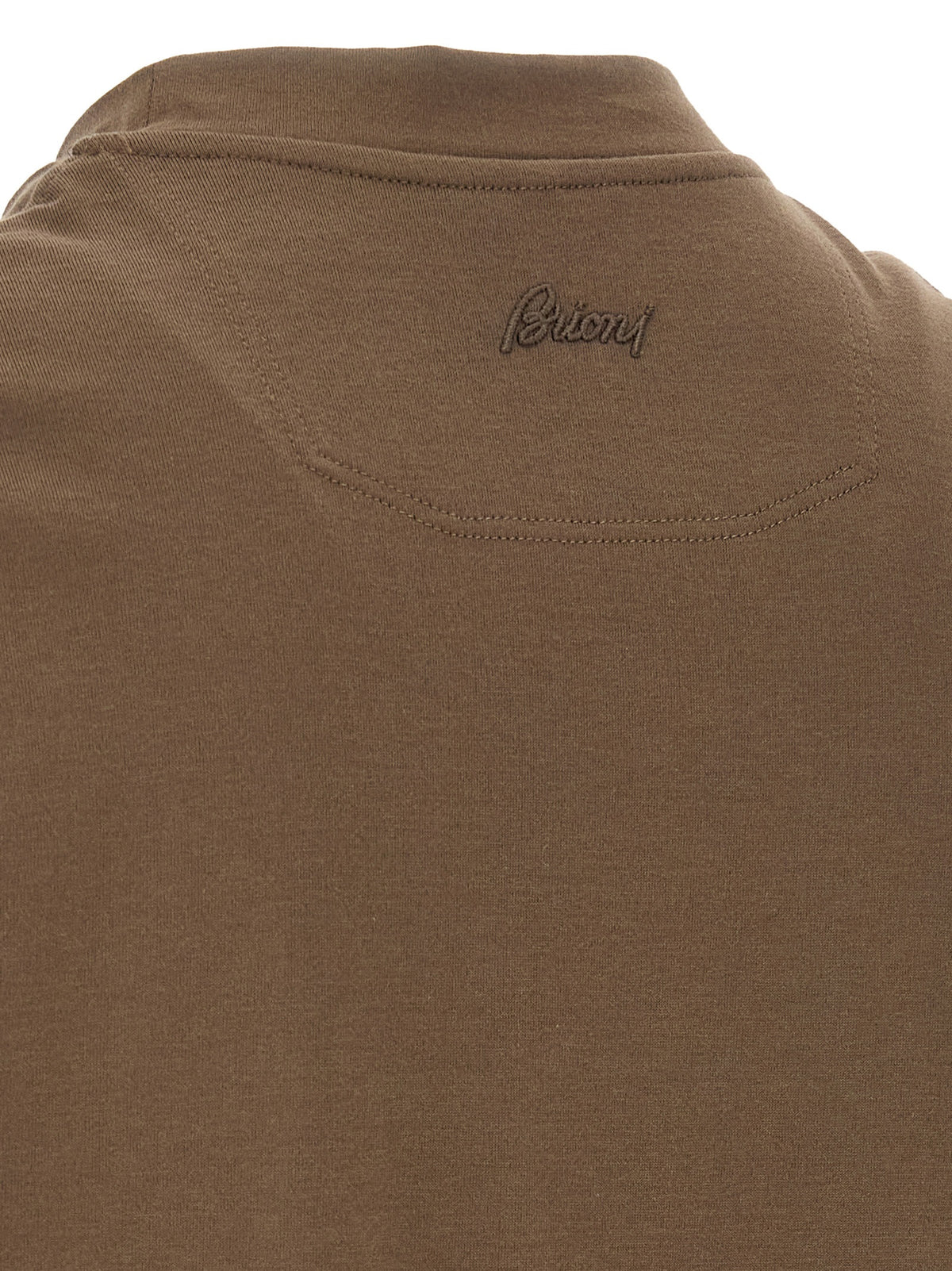 Brioni Brown Cotton T-Shirt - Timeless Luxury for Every Occasion
