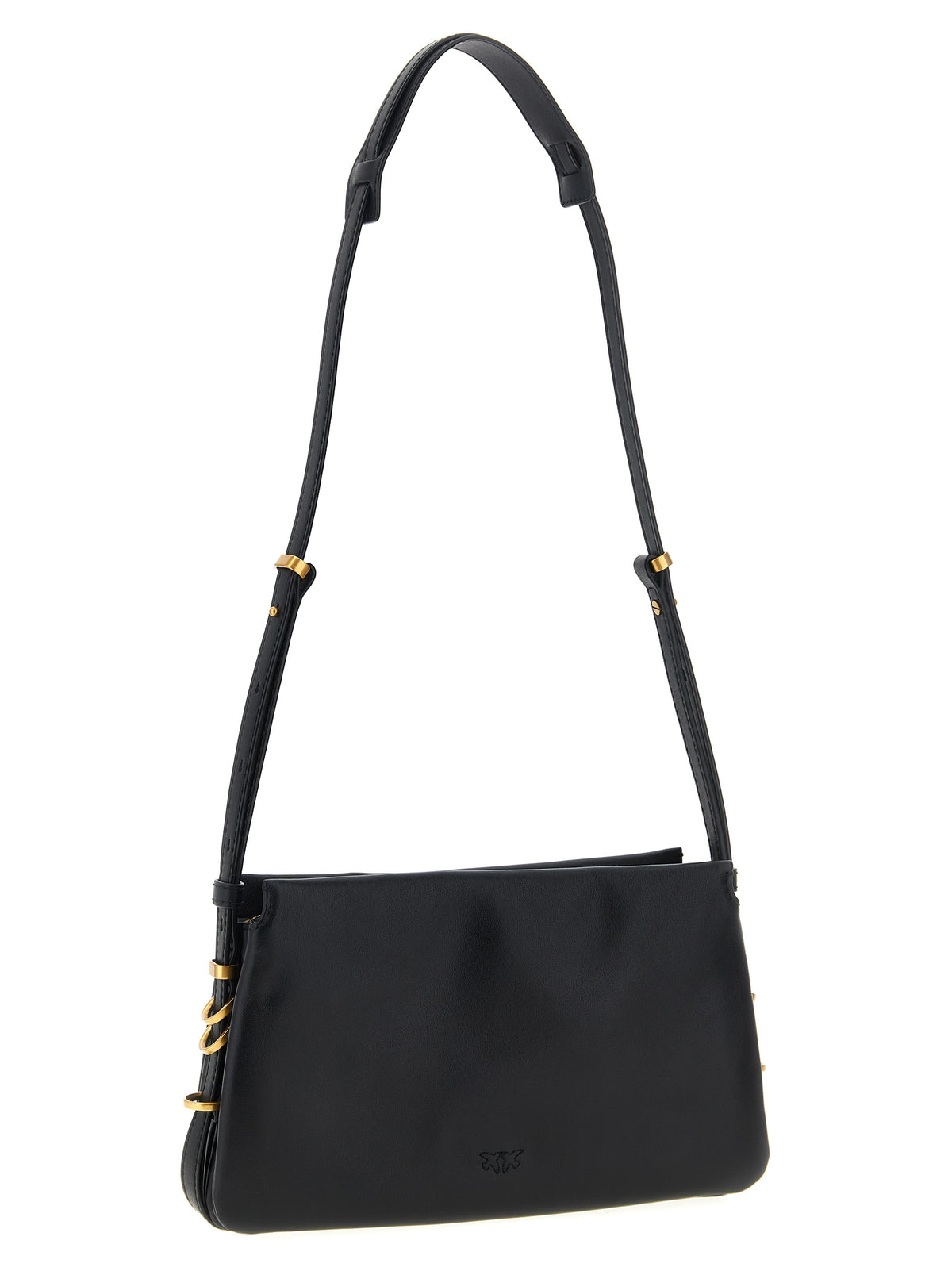 PINKO Triplet Black Calfskin Crossbody Bag - Timeless Luxury