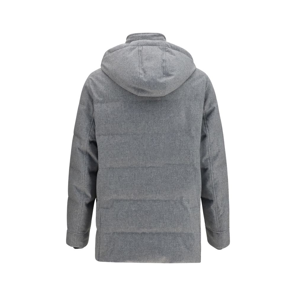 Brunello Cucinelli Gray Wool Oves Aries Jacket - Timeless Luxury