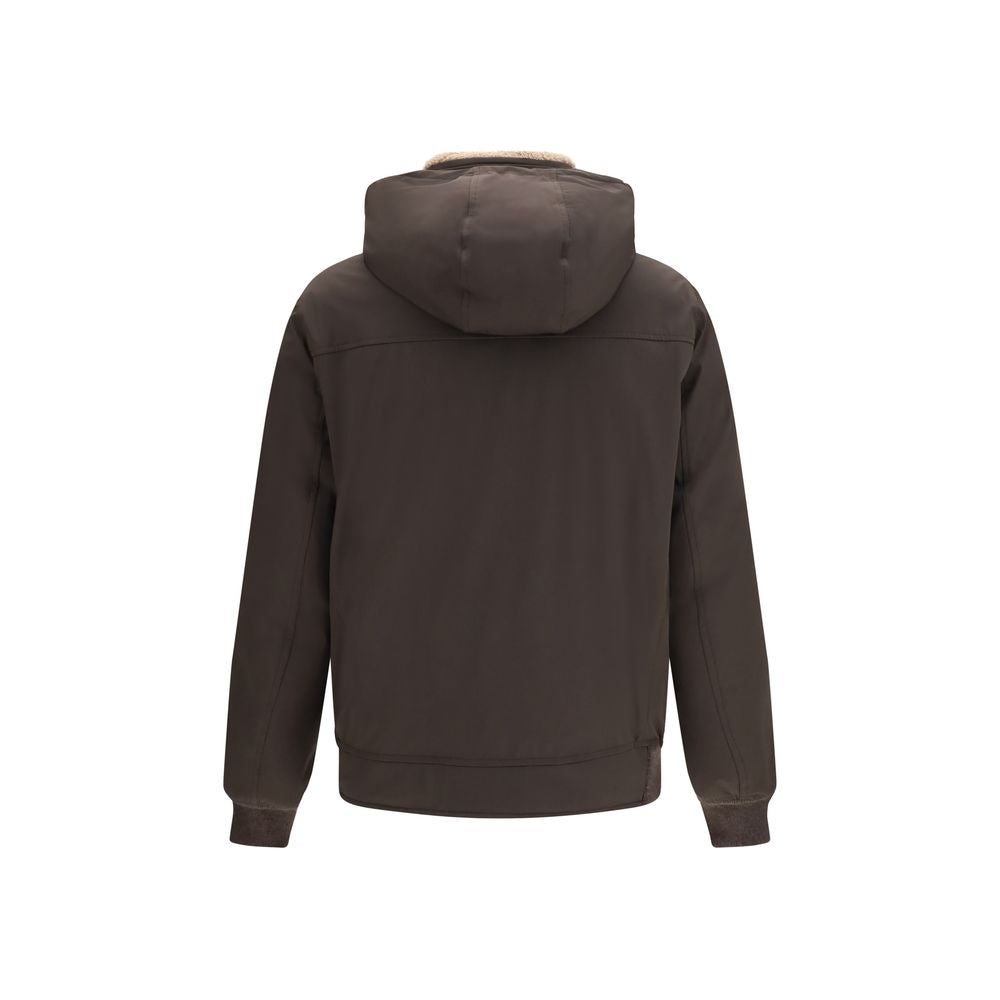 Brunello Cucinelli Brown Polyamide Bomber - Luxury Redefined