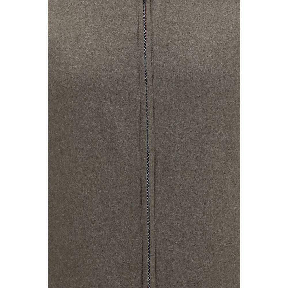 Brunello Cucinelli Bicolor Cashmere Bomber Jacket for Elegance