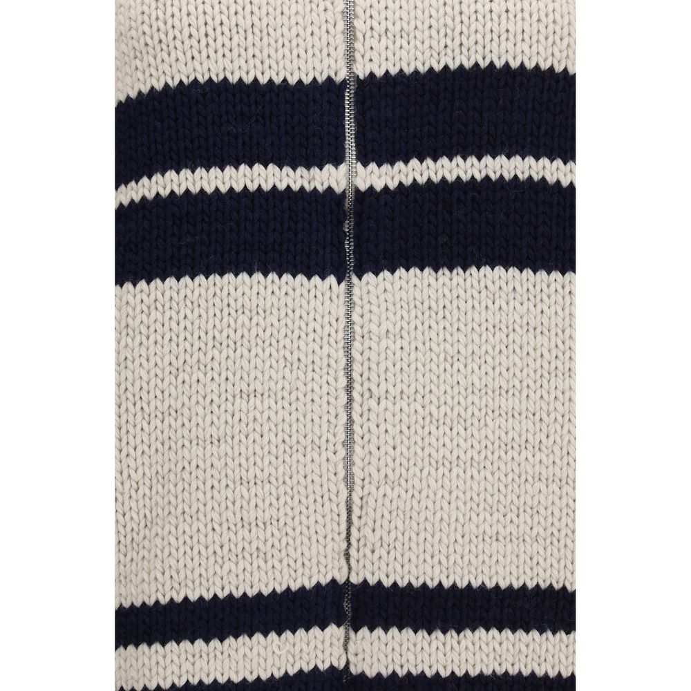 Prada Beige Wool Oves Aries Cardigan - Luxury Textured Elegance