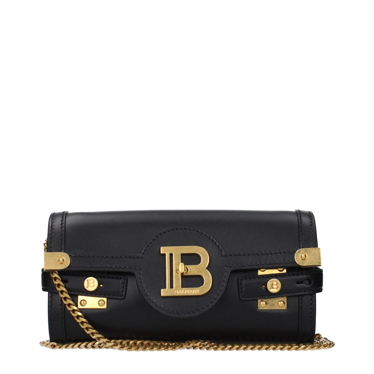 Balmain Black Leather Clutch Bag - Timeless Luxury Redefined