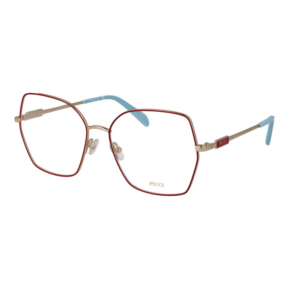 Emilio Pucci Red Metal Glasses - Timeless Luxury Accessory
