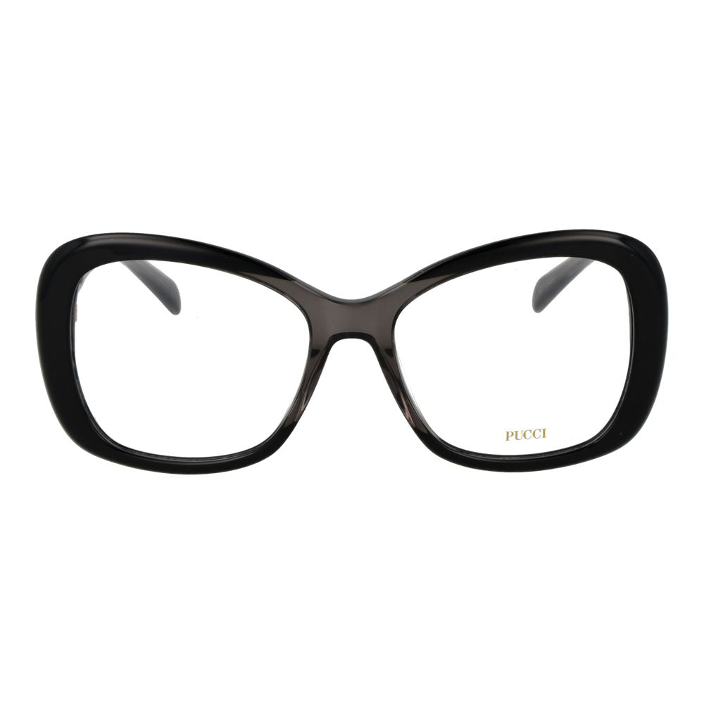 Emilio Pucci Black Acetate Butterfly Glasses for Timeless Elegance