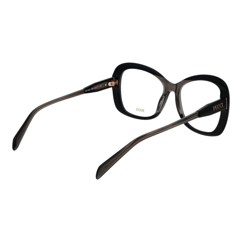 Emilio Pucci Black Acetate Glasses - Timeless Elegance Redefined