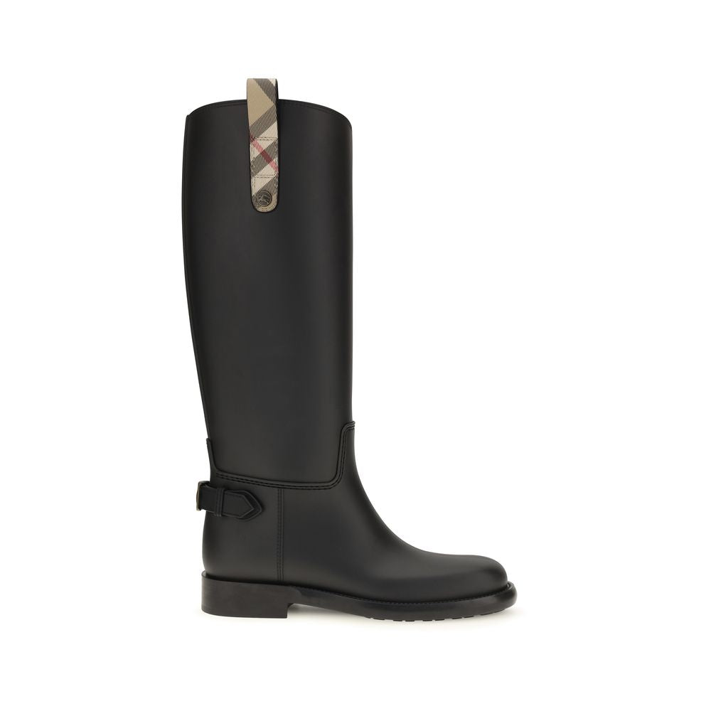 Burberry Black Polyurethane Rain Boots – Exquisite Luxury Footwear