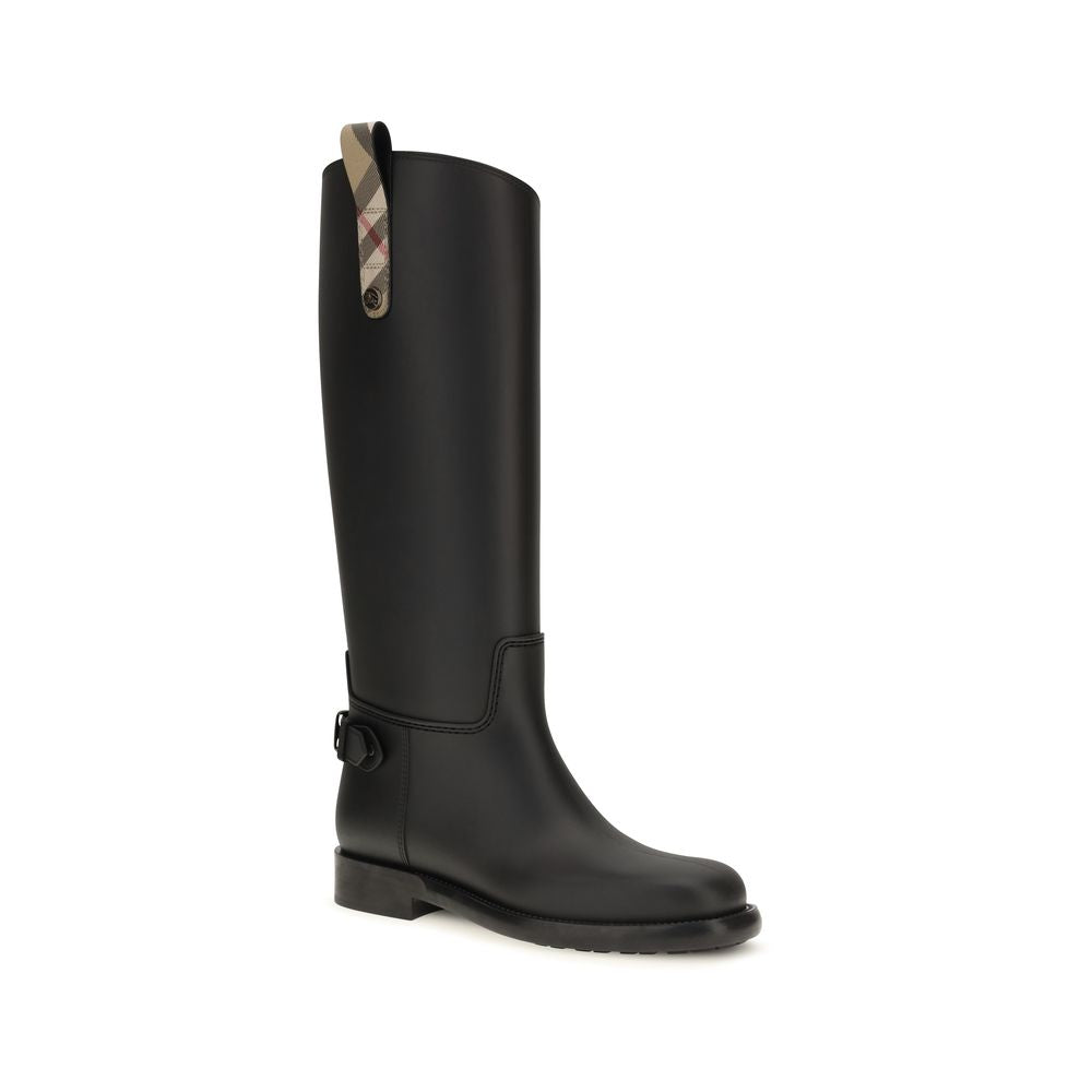 Burberry Black Polyurethane Rain Boots – Exquisite Luxury Footwear