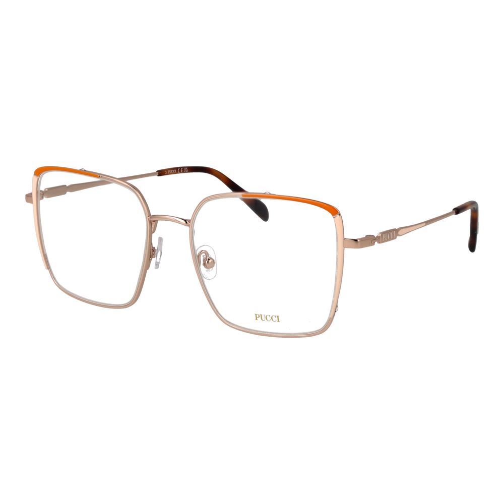 Emilio Pucci Rose Gold Metal Glasses for Timeless Elegance