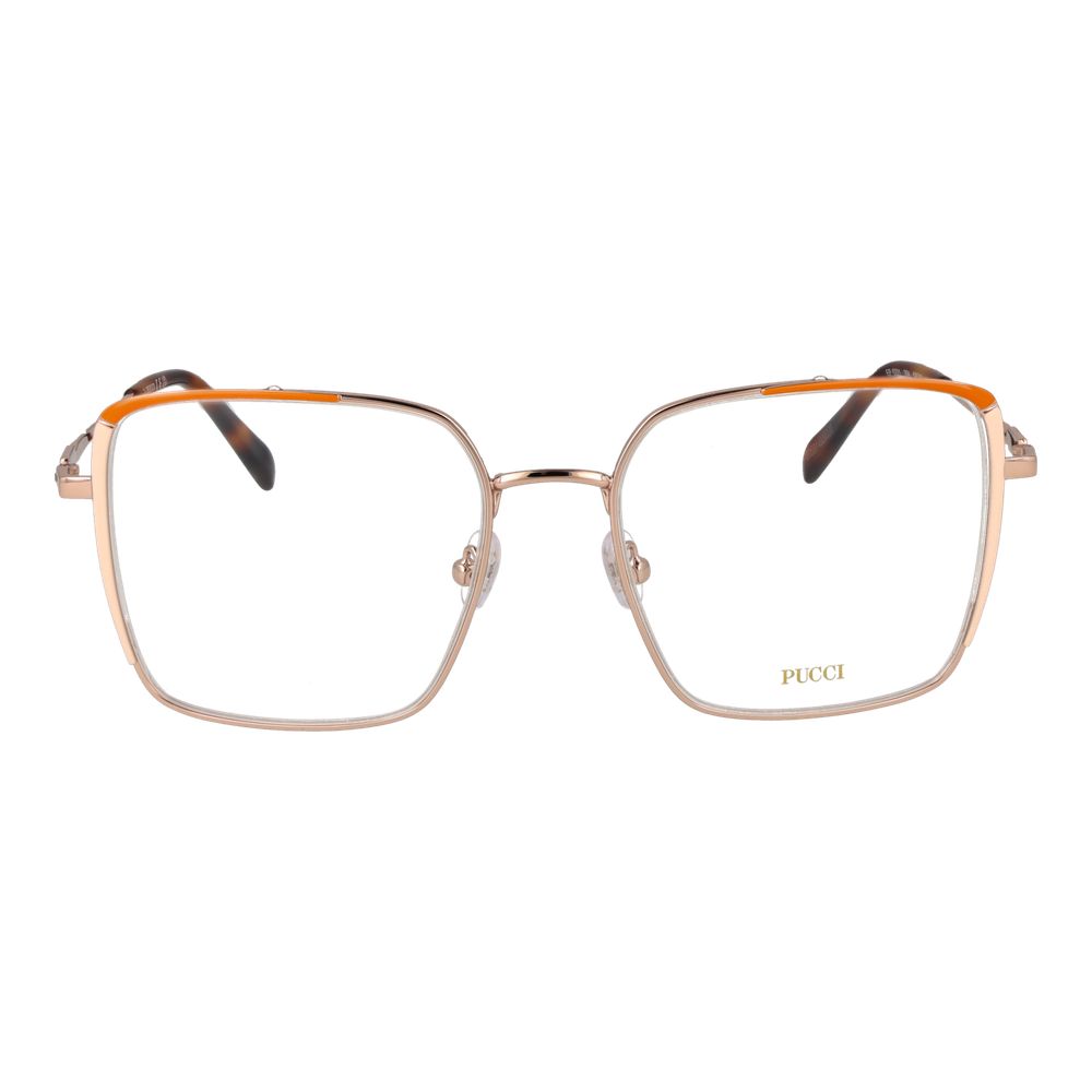 Emilio Pucci Rose Gold Metal Glasses for Timeless Elegance