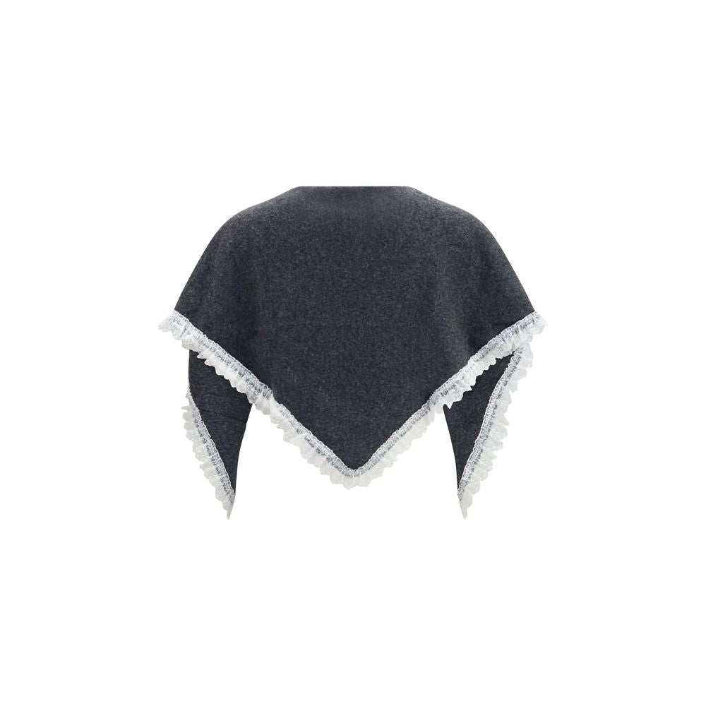 Ganni Gray Wool Oves Aries Scarf - Timeless Luxury Accessory