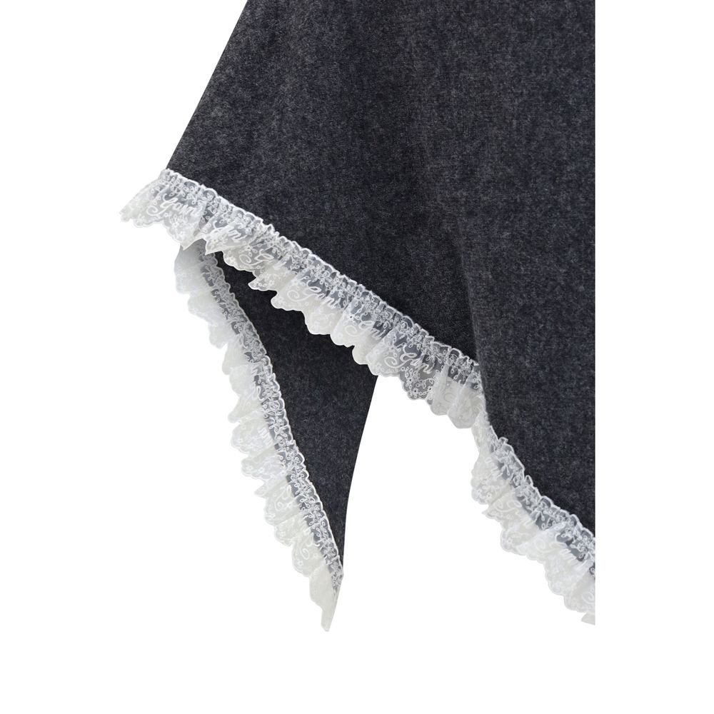 Ganni Gray Wool Oves Aries Scarf - Elevate Your Elegance