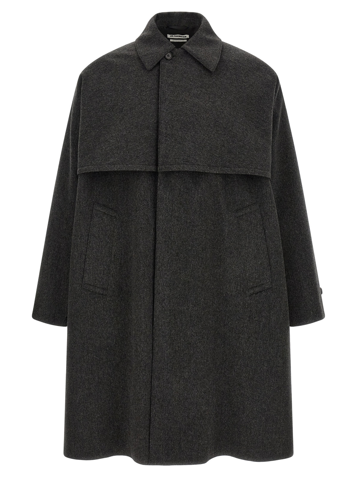 Jil Sander Gray Wool Coat - Timeless Elegance in Haute Couture