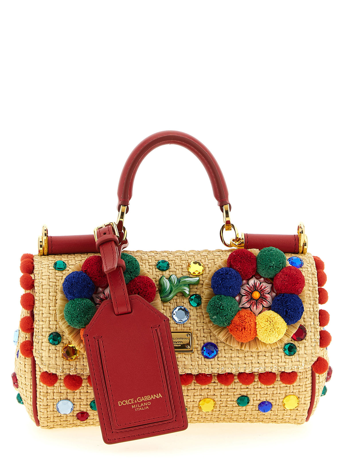 Indulge in the exquisite artistry of the Dolce & Gabbana Multicolor Viscose Handbag, a luxurious statement piece from the "My Sicily" collection, crafted for the discerning individual.