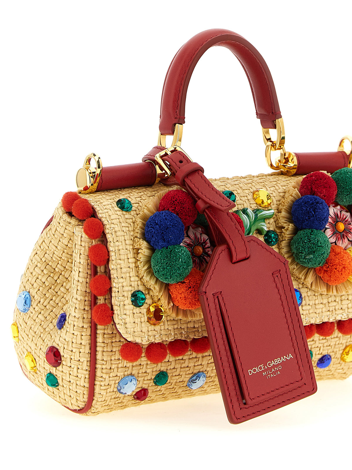 Indulge in the exquisite artistry of the Dolce & Gabbana Multicolor Viscose Handbag from the "My Sicily" collection, where luxurious materials and intricate craftsmanship elevate your style to unparalleled heights.
