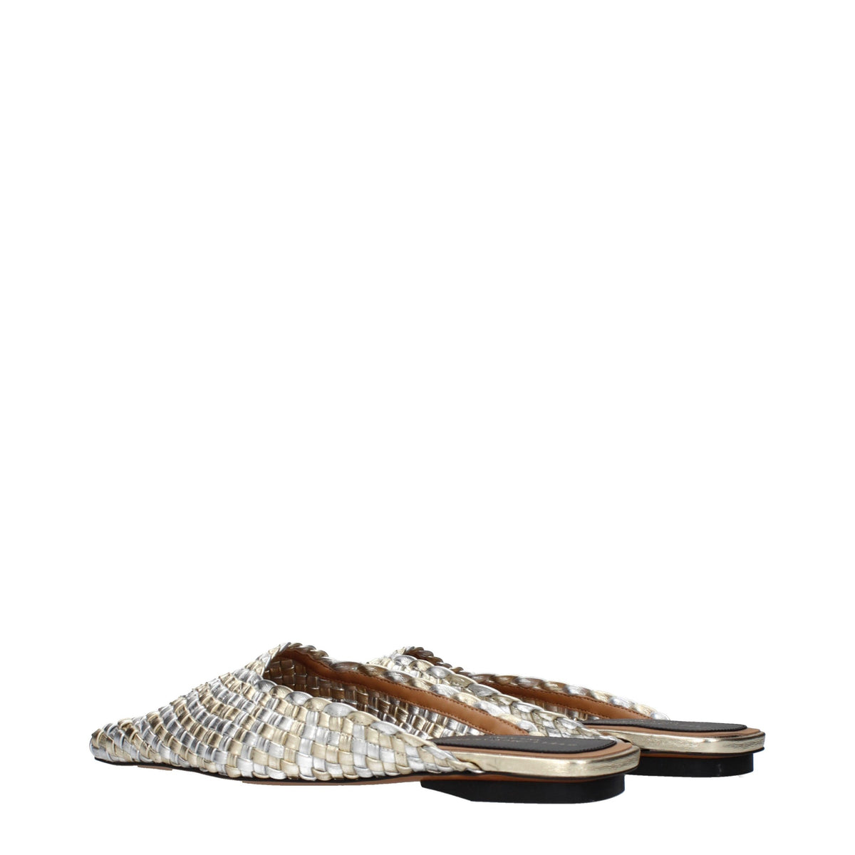 Stella McCartney Gray Leather Slippers – Luxurious Eco Elegance