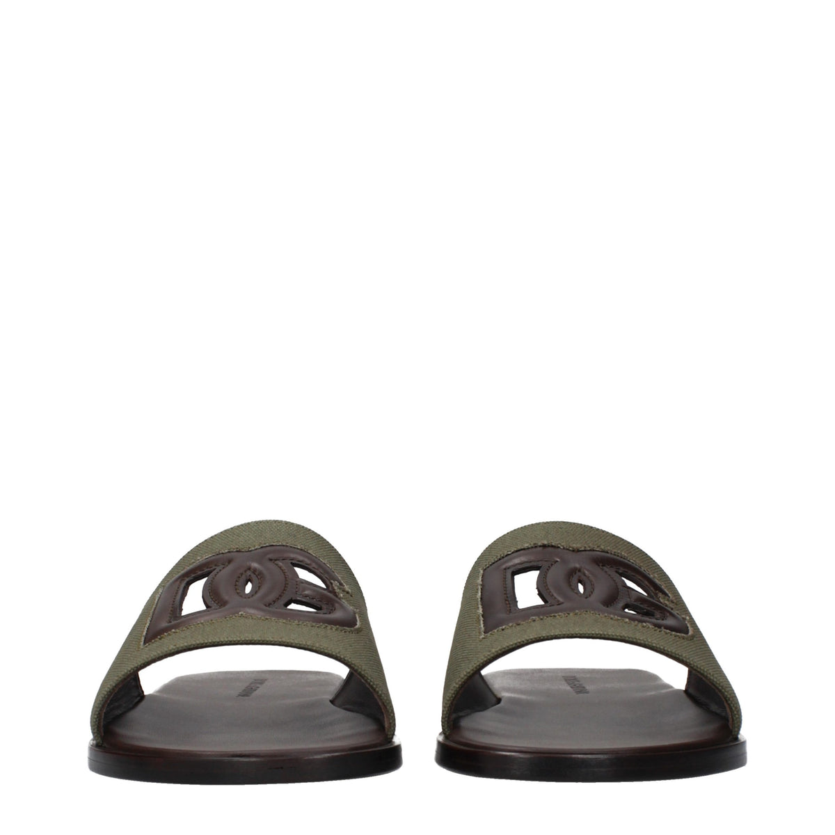 Dolce & Gabbana Green Fabric Slippers - Elevate Your Elegance