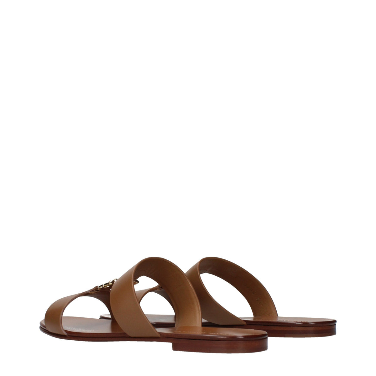 Dolce & Gabbana Brown Leather Slippers - Exquisite Luxury Footwear
