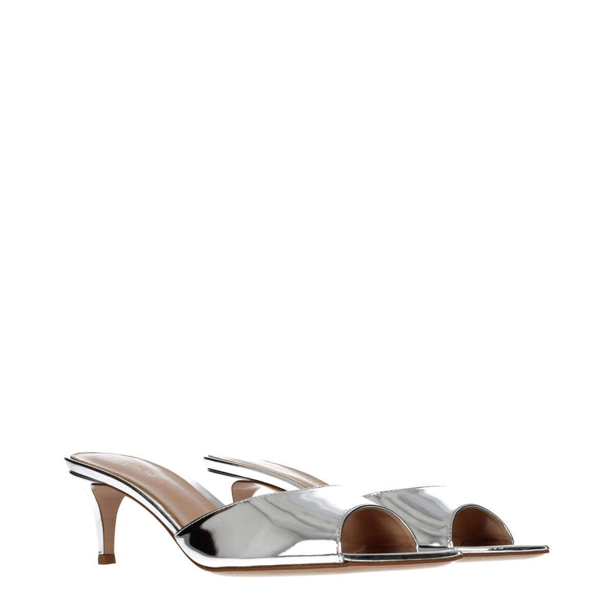 Gianvito Rossi Gray Leather Platform Sandals - Timeless Elegance