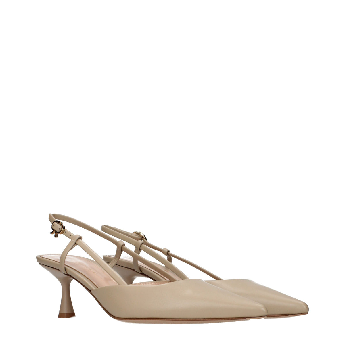 Gianvito Rossi Beige Leather High Heel Pumps - Timeless Elegance