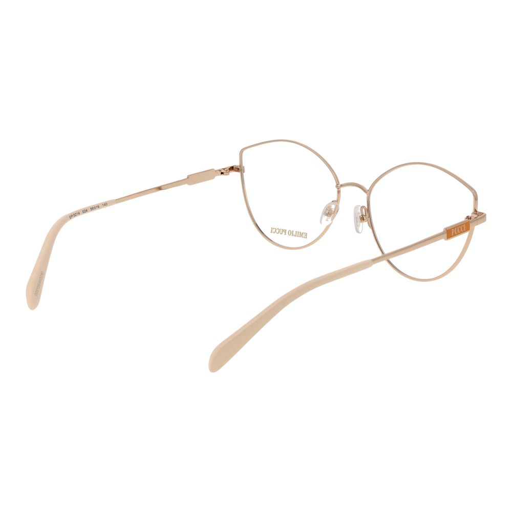 Emilio Pucci Cat Eye Metal Glasses - Timeless Elegance in Cream