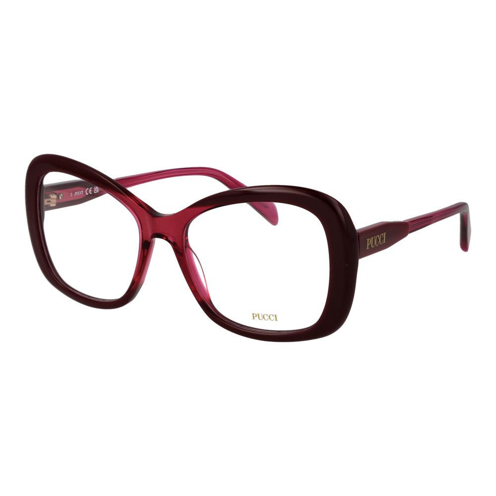 Emilio Pucci Burgundy Acetate Glasses for Timeless Elegance