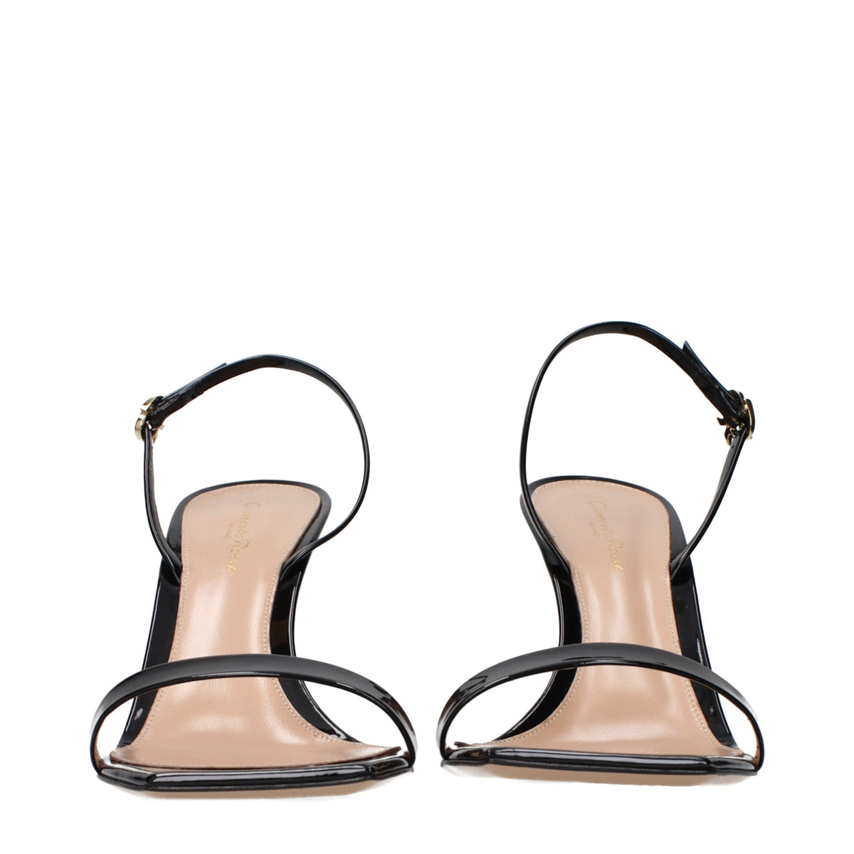 Gianvito Rossi Black Leather Stiletto Heel Sandals - Timeless Elegance