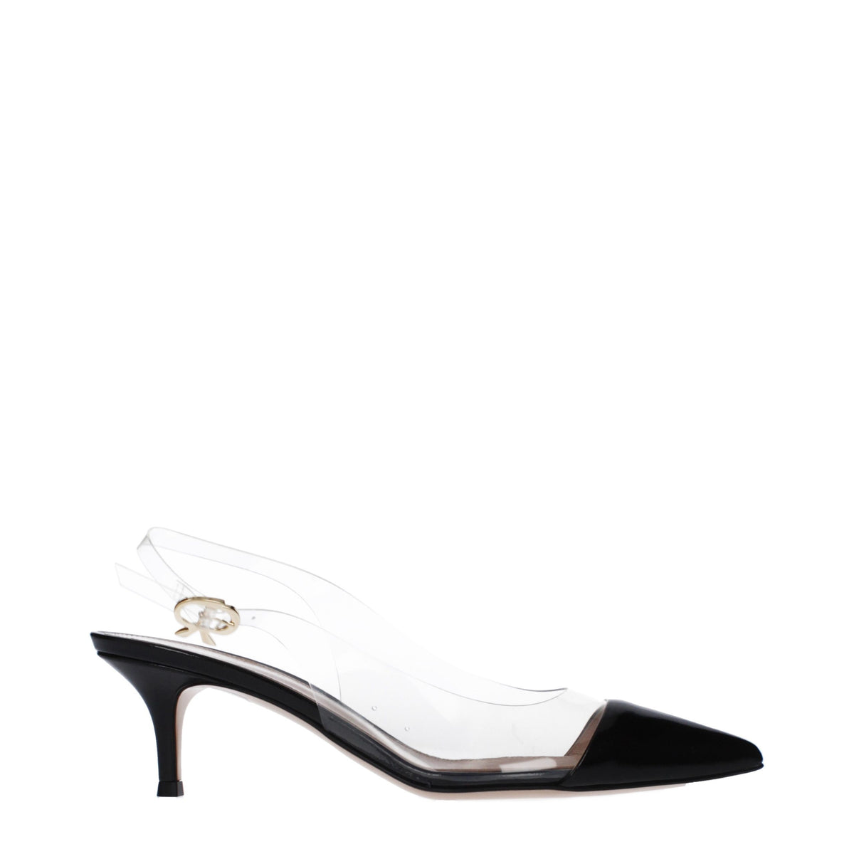Gianvito Rossi Transparent Plexiglass Mid Heel Pumps - Elevate Elegance