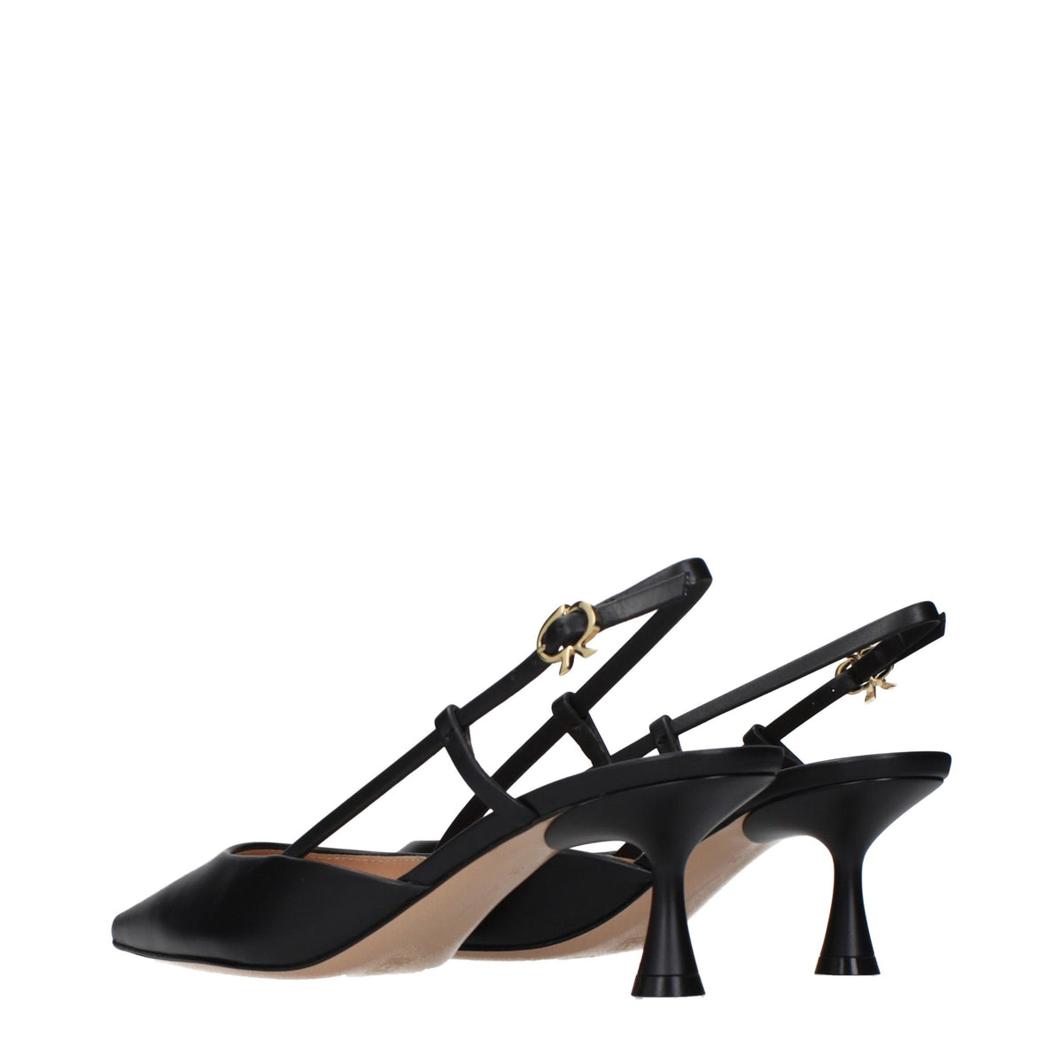 Gianvito Rossi Black Leather Mid Heel Pumps - Timeless Elegance