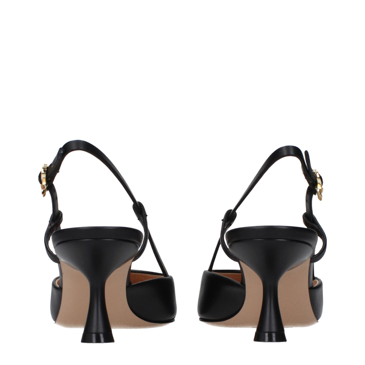 Gianvito Rossi Black Leather Mid Heel Pumps - Timeless Elegance