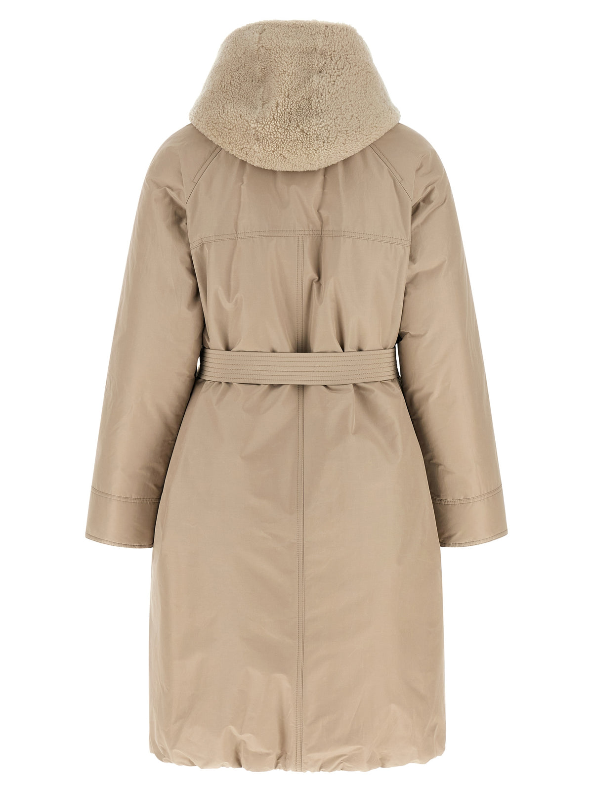 Elevate your winter wardrobe with the Brunello Cucinelli Beige Cotton Coat, a masterpiece of Italian craftsmanship, featuring luxurious materials and timeless elegance.
