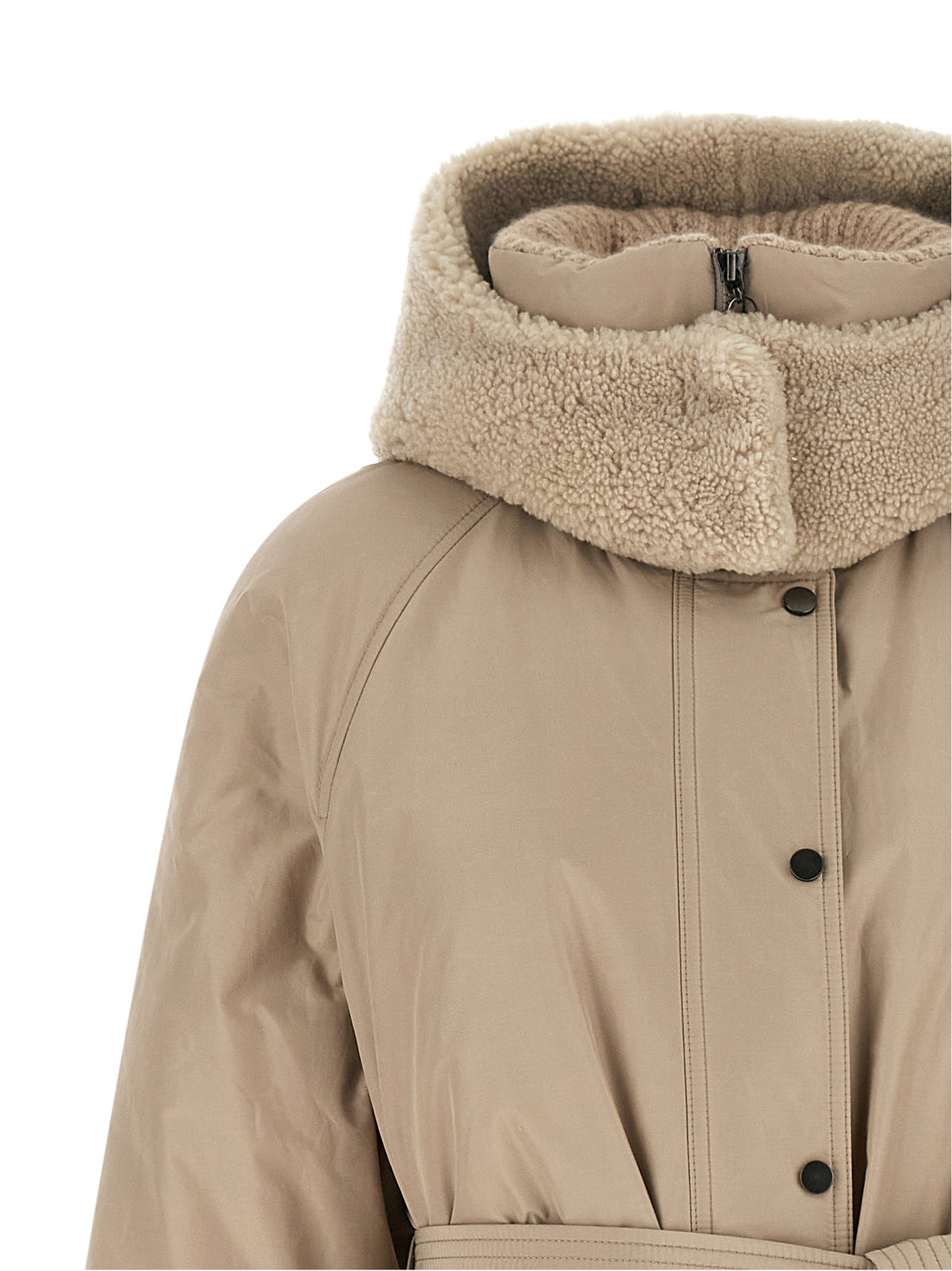 Elevate your winter wardrobe with the Brunello Cucinelli Beige Cotton Coat, a masterpiece of Italian craftsmanship, blending luxurious materials with timeless elegance.