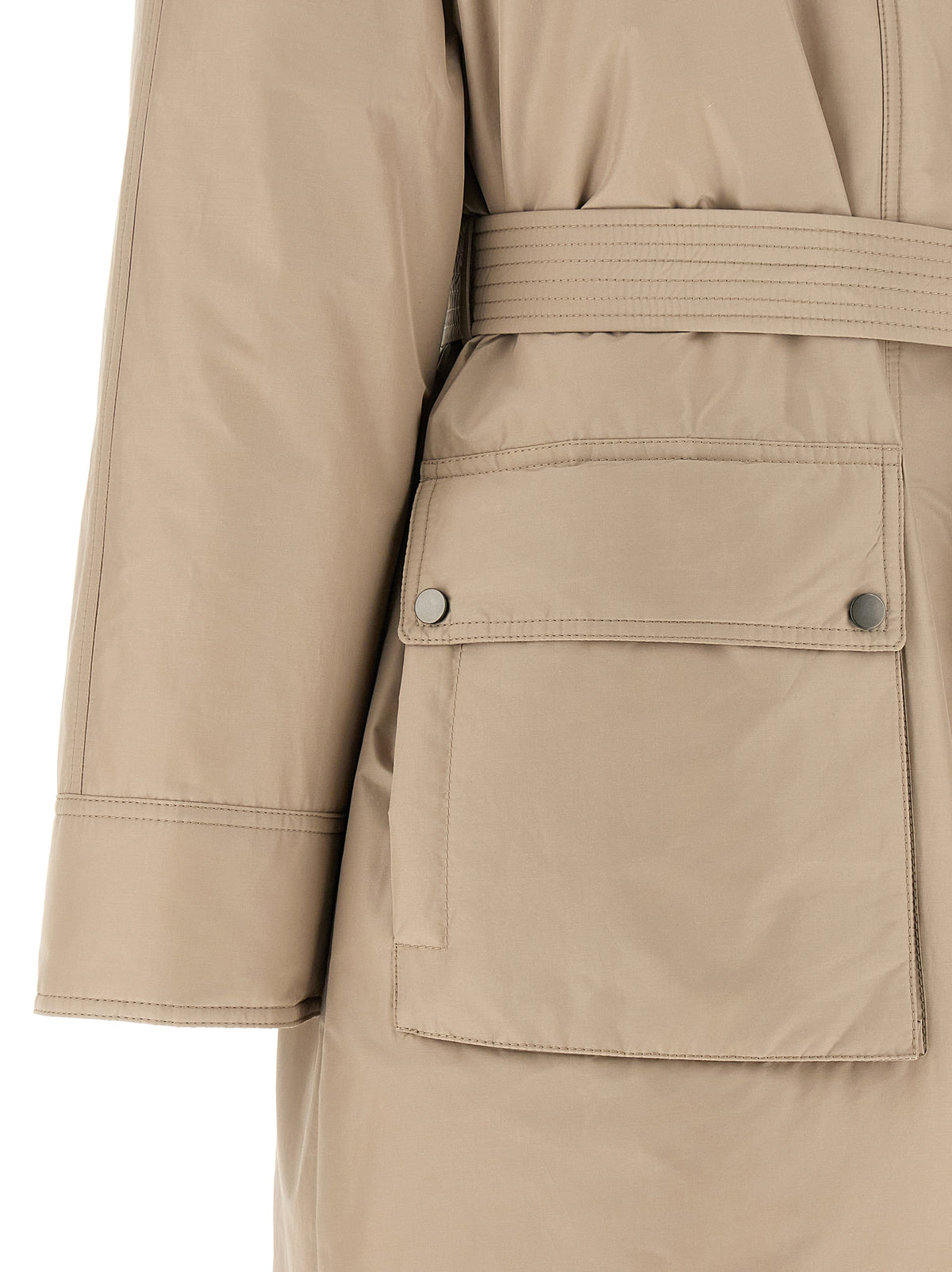 Elevate your winter elegance with the Brunello Cucinelli Beige Cotton Coat, a masterpiece of Italian craftsmanship, blending luxurious materials and timeless design for the discerning connoisseur.